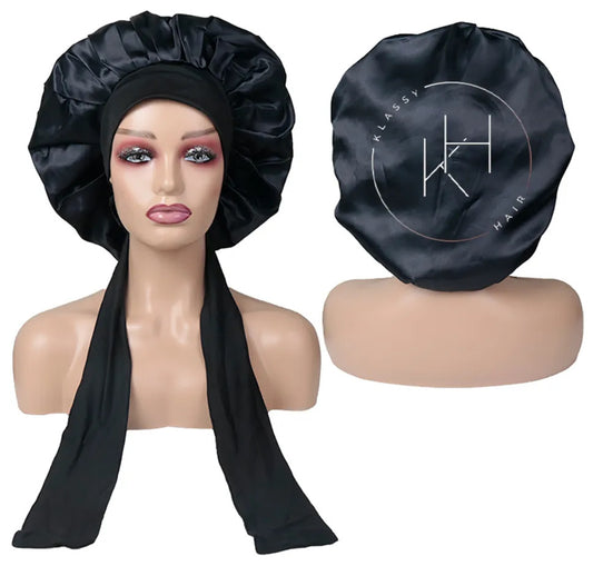 KLASSY SILK TIE BONNET
